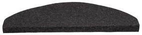 Tapetes de escada adesivos 30 pcs 65x22,5x3,5 cm preto