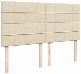 Cama com molas/colchão 180x200 cm tecido cor creme