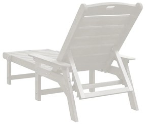 Espreguiçadeiras 2 pcs Branca 162x53x98.5 cm HDPE