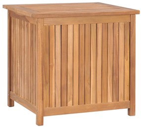Caixa arrumação para jardim 60x50x58 cm madeira teca maciça