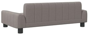 Sofá infantil 90x53x30 cm tecido cinzento-acastanhado