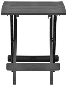 Mesa de jardim dobrável 45x43x50 cm plástico antracite