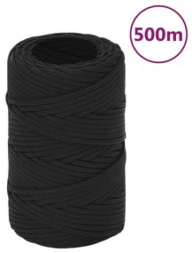 Corda de barco 2 mm 500 m polipropileno preto completo