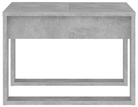 Mesa de apoio 50x50x35 cm contraplacado cinzento cimento