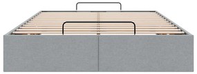 Estrutura de cama otomana sem colchão 120x200 cm cinzento claro