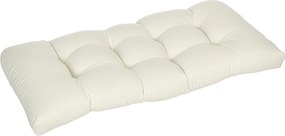 Outsunny Almofada para Bancos de 2 Lugares Almofada Retangular para Interiores e Exteriores Lavável 110x48x8cm Creme | Aosom Portugal