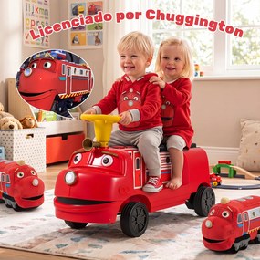 Comboio Elétrico Infantil para Conduzir de 3 a 6 anos 95 x 41 x 47,5 cm, Motor Duplo, Vermelho