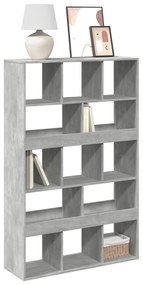 Estante 100x33x156,5 cm derivados de madeira cinzento cimento