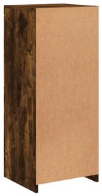 Aparador com luzes LED 41x37x100 cm carvalho fumado