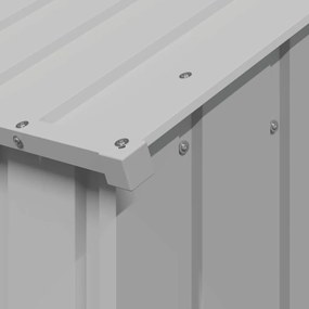 Casota para cães com telhado 113x153x101 cm aço galvanizado