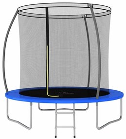 Conjunto de trampolim redondo 244x55 cm 100 kg