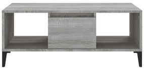 Mesa de centro 90x50x36,5 cm derivados madeira cinzento sonoma