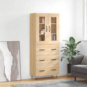 vidaXL Armário alto 69,5x34x180 cm derivados de madeira cor sonoma
