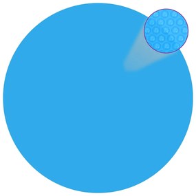 Película para piscina PE solar flutuante redondo 250 cm azul