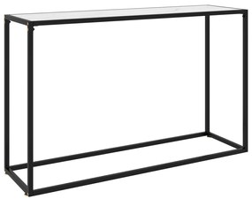 Mesa consola 120x35x75 cm vidro temperado branco