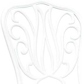 Conjunto de Bistrô de Jardim 3 Peças vidaXL Alumínio Fundido Branco