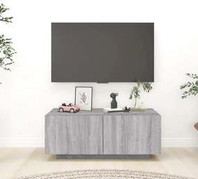 vidaXL Móvel de TV 100x35x40 cm derivados de madeira cinzento sonoma