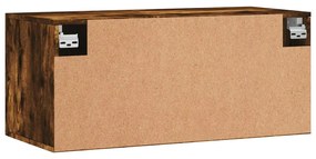 Armário parede 80x36,5x35 cm derivados madeira carvalho fumado