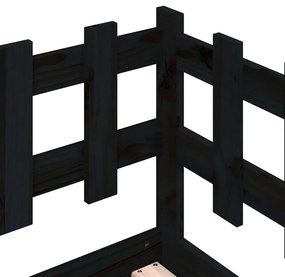 Sofá-cama 90 x 200 cm madeira de pinho maciça preto