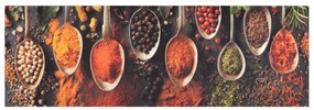 Tapete de cozinha lavável 60x180 cm veludo colheres/especiarias