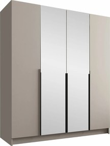 Roupeiro Closico 191, Caxemira, Preto, 215x200x58cm, 176 kg, Portas para roupeiro: Com dobradiças