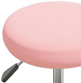 Cadeira de escritório giratória veludo rosa