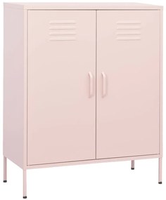 Armário de arrumação aço 80x35x101,5 cm rosa