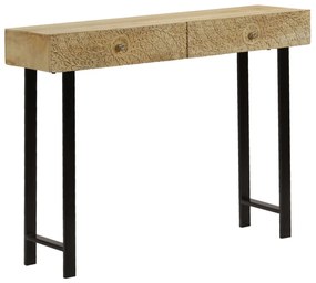 vidaXL Mesa consola madeira de mangueira maciça 102x30x79 cm