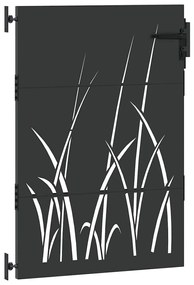 Portão de Jardim Preto 105 x 150 cm Aço com Revestimento em Pó