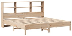 Cama com estante sem colchão 200x200 cm pinho maciço