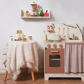 Conjunto de 4 eletrodomésticos de cozinha de brincar cor creme.