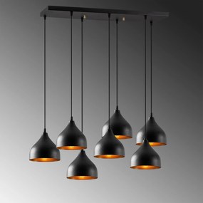 Candeeiro Chandelier Tattoo – Preto – 88 x 40 cm