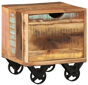 Mesa de apoio 40x40x45 cm madeira reciclada maciça