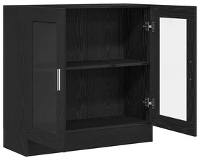 Estante de Livros vidaXL em Preto Carvalho 82,5x30,5x80 cm em Madeira