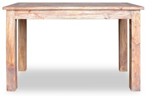 Mesa de jantar madeira reciclada maciça 120x60x77 cm