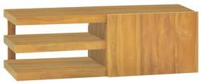 vidaXL Armário de parede p/ casa de banho 90x40x30 cm teca maciça