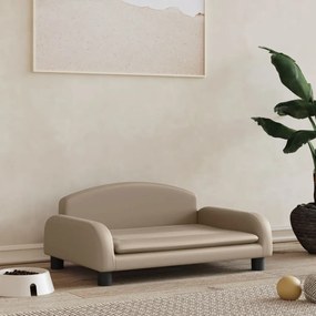 vidaXL Cama para cães 70x45x30 cm couro artificial cappuccino