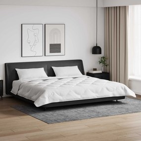 vidaXL Edredom de Inverno com travesseiro 3 pcs Branco Microfibra