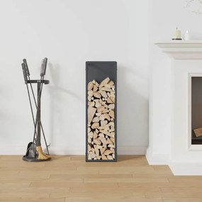Suporte para lenha 25x25x80 cm aço laminado a frio antracite