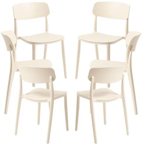 Pack 6 Cadeiras Bri - Beige