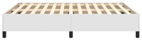 Estrutura de cama 140x190 cm couro artificial branco