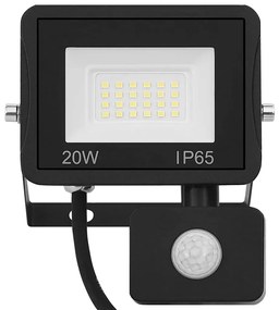 Projetor c/ iluminação LED e sensor 20 W branco quente
