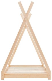 Estrutura de cama para crianças 80x160 cm pinho maciço