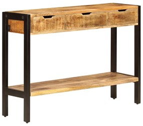 Aparador com 3 gavetas 110x35x75 cm madeira de mangueira maciça