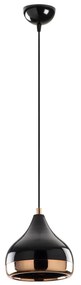 Candeeiro de Teto Yildo – Preto e Cobre – 17 cm