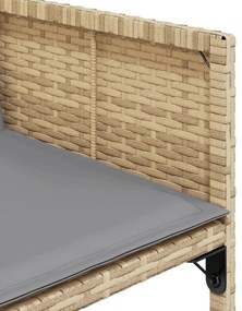 13 pcs conj. jantar jardim c/ almofadões vime PE bege misturado