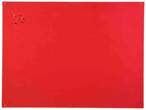 Quadro Expositor Feltro Retardador de Chama 120x150cm Vermelho S/ Moldura