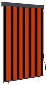 Estore de rolo para exterior 120x250 cm laranja e castanho
