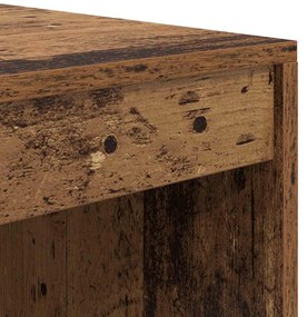 Mesa vidaXL com Armazenamento Madeira Antiga Madeira Projetada