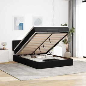 vidaXL Estrutura de cama otomana com colchão 140x200 cm veludo preto